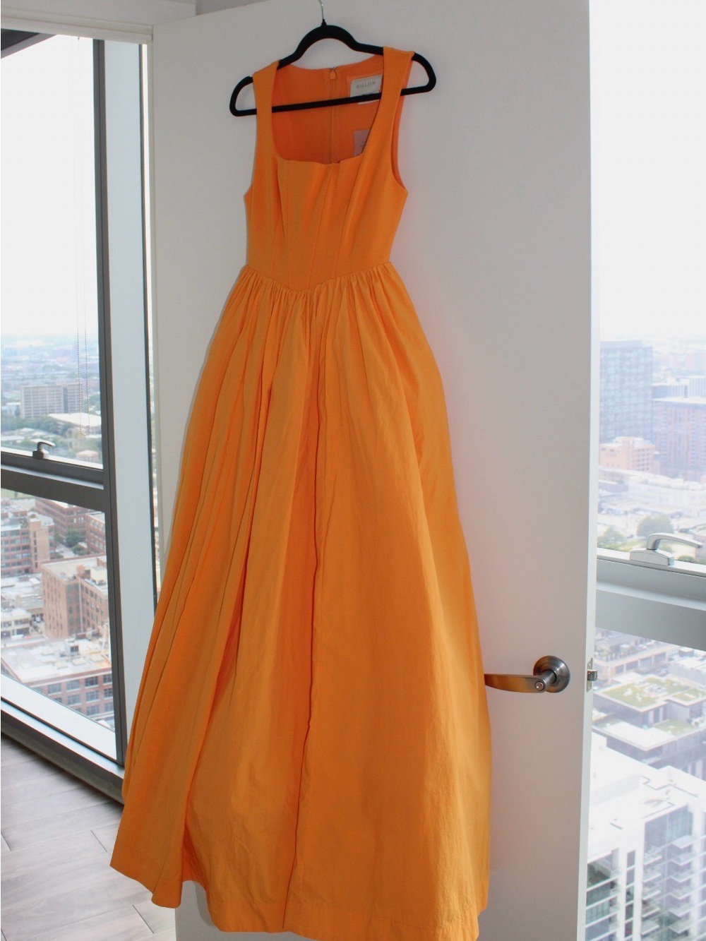 BHLDN Vibrant Orange Gown